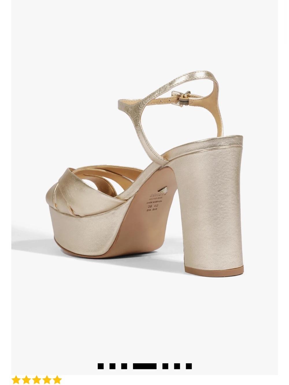 Schutz Keefa Gold Platform High Heel Sandals - Women - Picture 4 of 11